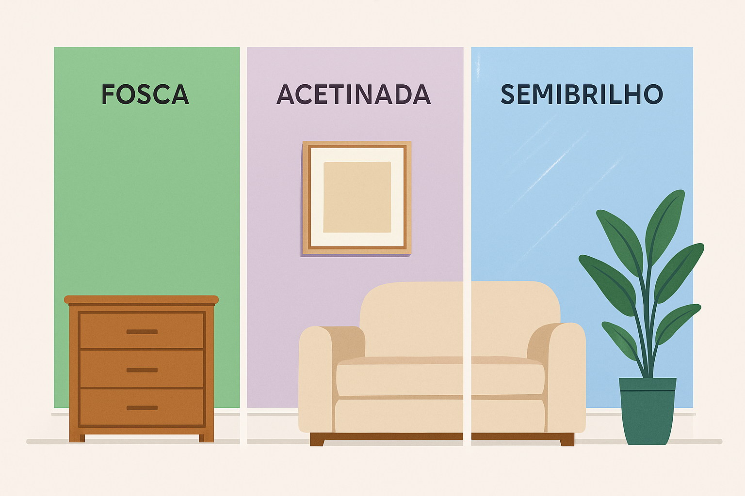 Tinta Fosca, Acetinada ou Semibrilho? Veja Qual é Melhor para Cada Situação